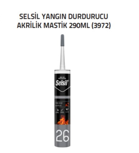 YANGIN DURDURUCU AKRİLİK MASTİK BEYAZ - SELSİL (290ml) (K-25)